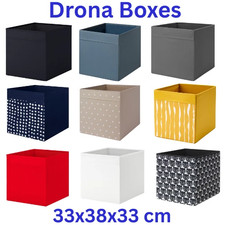 IKEA DRÖNA Storage Box  Foldable Fabric Box Available in Colours 33x38x33 cm