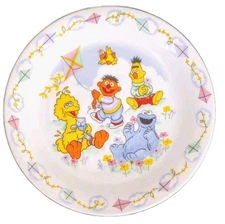 Sesame Street Child Plate Flying Kite Big Bird Cookie Monster Ernie Bert Newcor