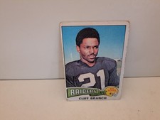 CLIFF BRANCH 1975 Topps Card #524 Rookie Rc OAKLAND RAIDERS HOF LG Good. rookie card picture