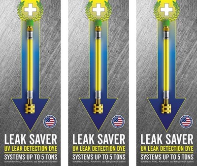 Leak Saver UV Dye, 3 Pack Dye Only, No Sealant UV Refrigerant Leak Detection ...