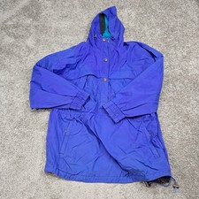 Vintage Nordica Sportsystem Purple Teal Hooded Ski Jacket Womens 16 Anorak