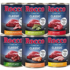 Rocco Classic Mixed Pack Grain & Gluten Free Complete Adult Wet Dog Food 6x800g 4.58 per kilo
