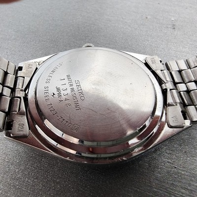 Seiko Type II Watch Men 34mm Silver Dial Silver Tone Daydate 7123