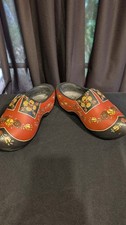 Vintage Hand-Painted Dutch Wooden Clogs Klompen   Signed by Artist J....