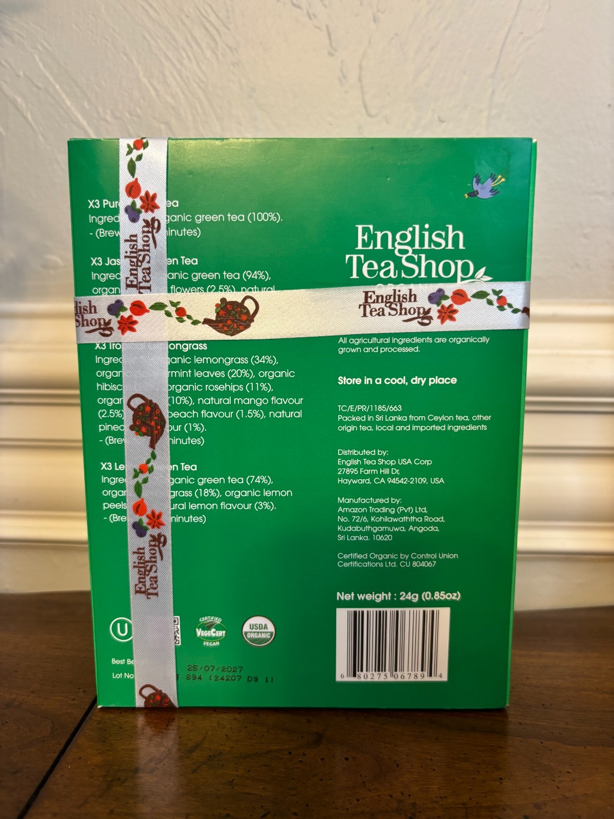 English Tea Shop Green Tea Collection 12 Loose Leaf Pyramid Bags