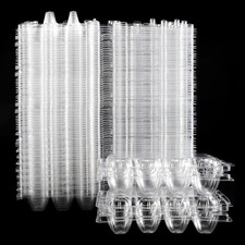 JAPCHET 120 Pack 12 Grid Quail Egg Cartons, Reusable Quail