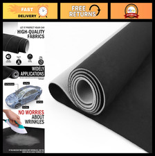 Black Suede Headliner Fabric 54 X 60 Foam Backing For Auto Roof Car Suv Rv