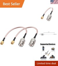 6-Inch Braided SMA to UHF SO-239 Antenna Cables for RF Applications