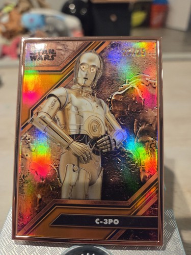 C-3PO [Orange] #C-15 Star Wars 2025 Topps Smugglers Outpost Cortosis Metal card