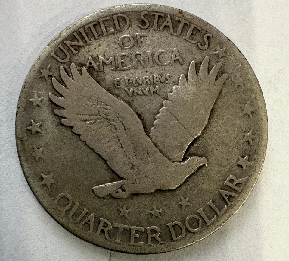 1927-D Standing Liberty Quarter 0.25 cent piece - Image 2 of 2