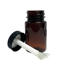 25 Empty Plastic Bottles Brush Applicator Cap Craft Paint Jar Container 2Oz