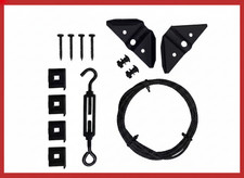 Anti Sag Gate Kits for Wooden Fence Door Support Cable Kit in Zinc Black