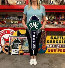 Vintage Style Metal Sign Gmc Trucks Not Porcelain 30x12 Made Usa Vintage Style Metal Sign Gmc Trucks Not Porcelain 30x12 Made Usa