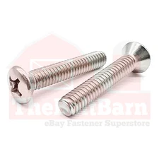#10-32 18-8 Stainless Steel Phillips Oval Head Machine Screws (Pick Length&Qty)
