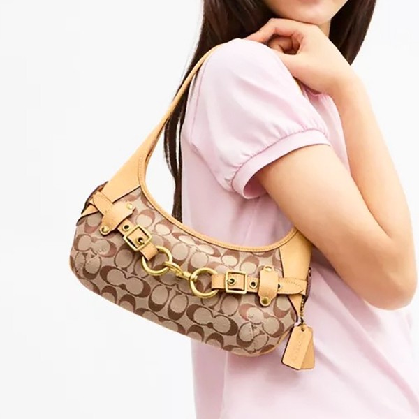 COACH Belted Ergo Shoulder Bag 26 In Signature Jacquard CEN87 F/S [DDP]