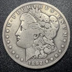 1892-S Morgan Silver Dollar $1 Better Date VF Details Cleaned
