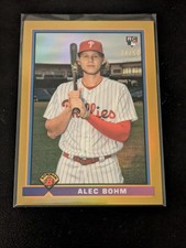 Alec Bohm 2021 Bowman Chrome 1991 Retro Gold Refractor 24/50 Rookie RC Phillies