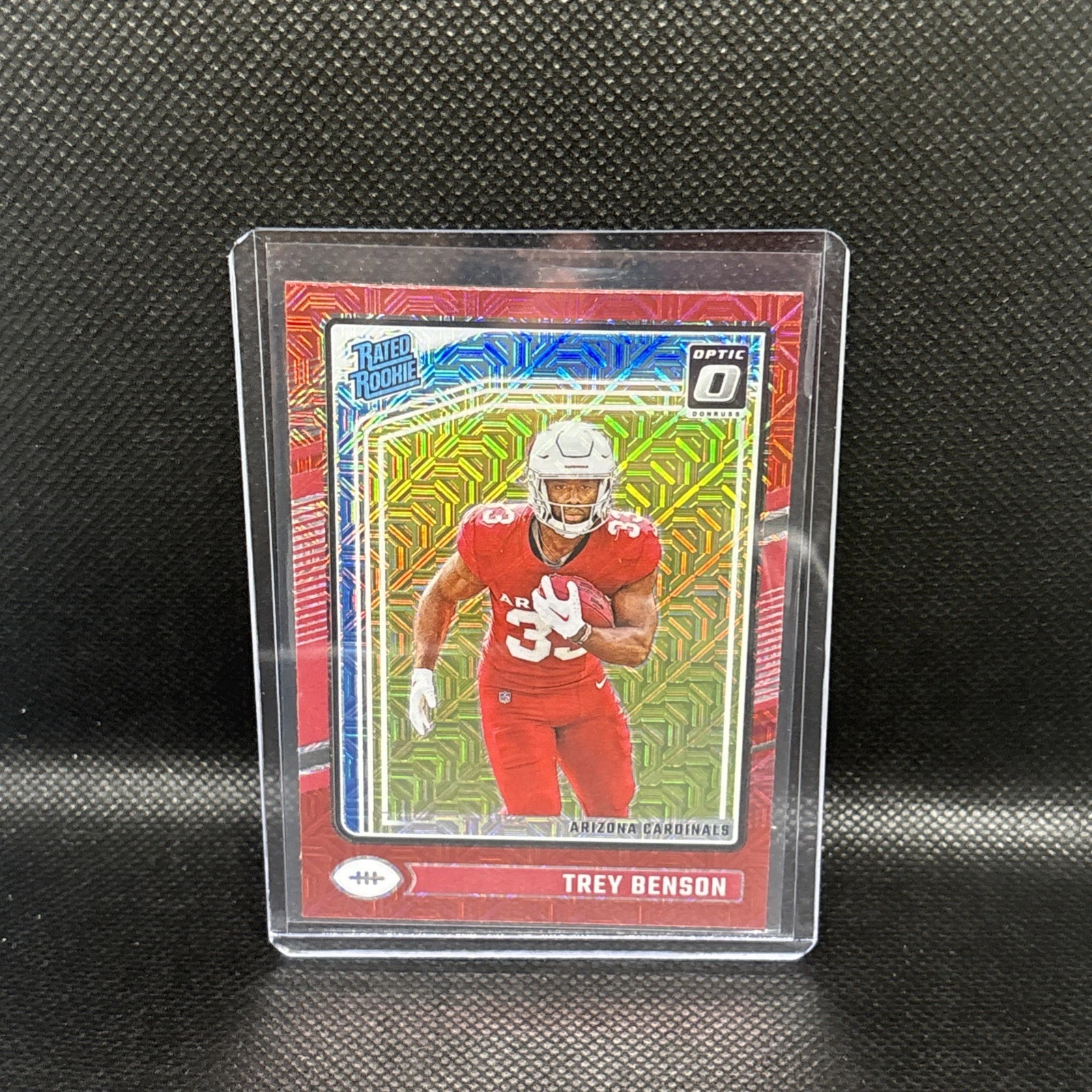 2024 Panini donruss Optic Trey Benson Red Mojo Prizm #293 Arizona cardinals