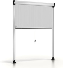 Zanzariera a Rullo per Finestra Tagliabile in Altezza E Larghezza - Telaio in Al