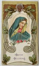 orig. Andachtsbild Heiligenbild alt antik um 1890 Heilige Maria Mutter Gottes