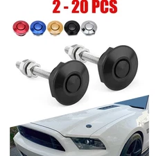 2-20PCS Quick Release 30mm Latch Clip Lock Button Push Universal Bonnet Black