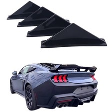 4pcs Rear Bumper Diffuser Shark Fin Spoiler Lip Splitter For