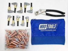 50pc 1/8 Cleco Fasteners Kit w/ Pliers Clamps  Bag