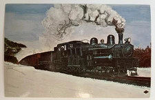 Western Maryland 6 Train Postcard! Richard Sparks Painting! Audio Visual Designs