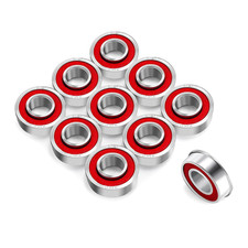 10 Pcs Flanged Ball Bearings ID 5/8" X OD 1-3/8", Applicable for Lawn Mower, Whe