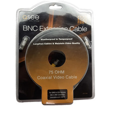 Q-See BNC Coaxial Video Power Cable, 100 Feet Foot Extension Cord NEW OBB17