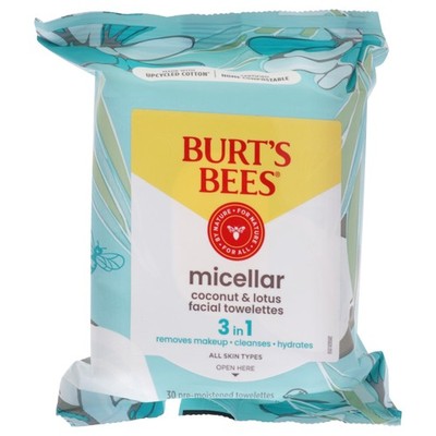 Burts Bees Micellar Makeup Removing Towelettes-Coconut & Lotus Water - 30 Count