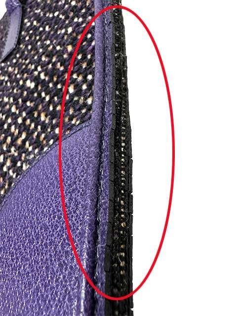 Prada Purple Tweed Shoulder Bag Vintage Authentic thumbnail 7