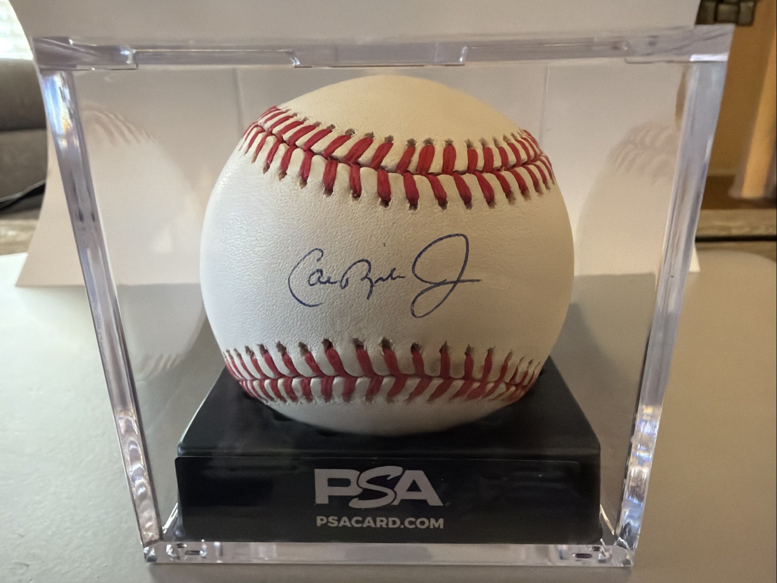 Cal Ripken Jr. Orioles HOF signed auto baseball PSA. Official American League