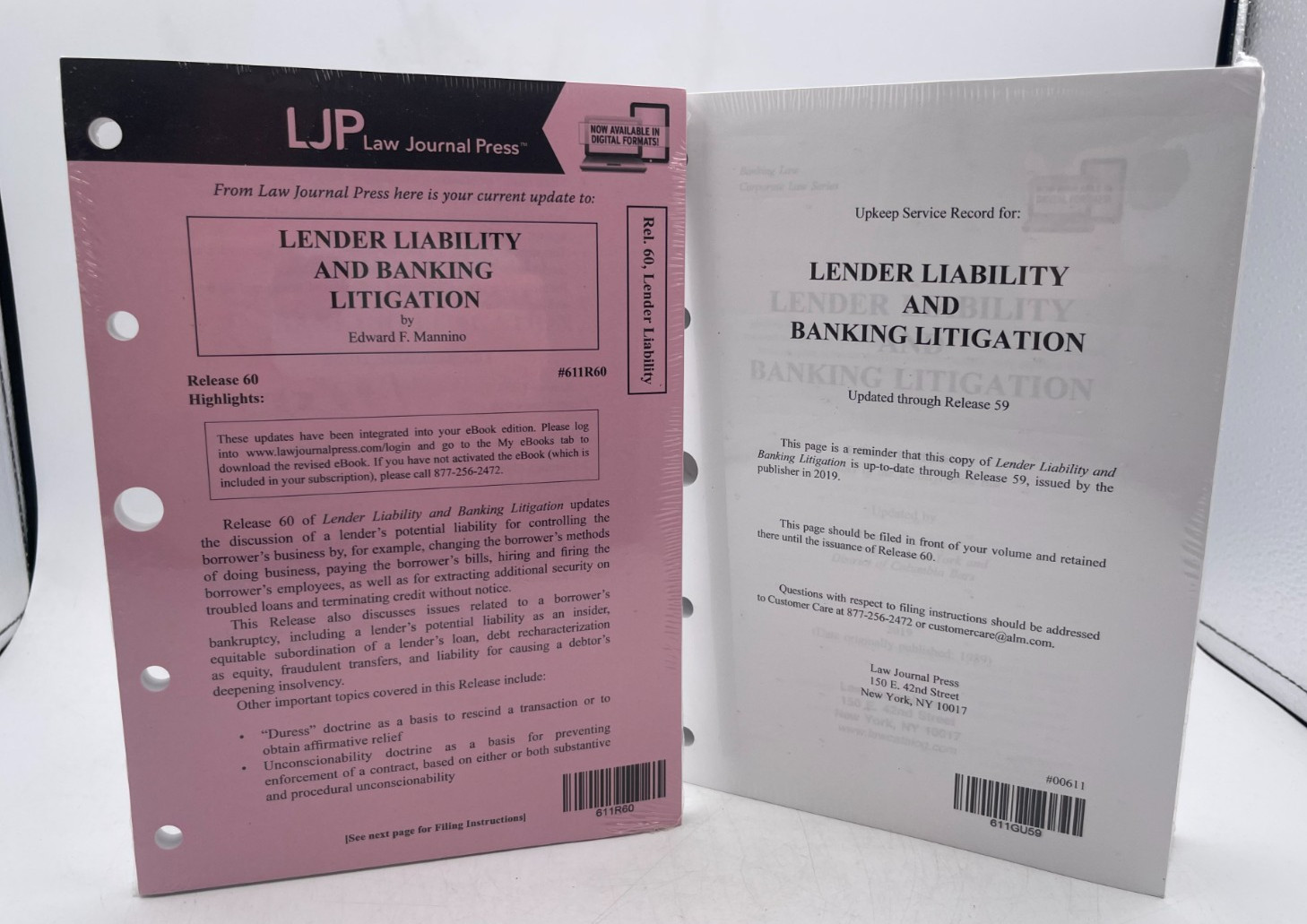 Lender Liability And Banking Litigation Release 60 - Mannino Law Journal Press