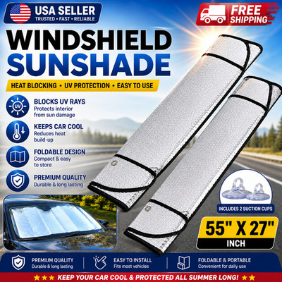 Foldable Car Windshield Front Window Sun Shade Cover Visor UV Block Protector