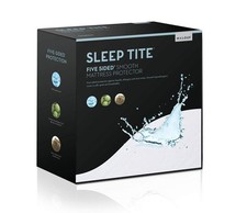 SLEEP TITE Five Sided Mattress Protector - 100 Waterproof on Top and Sides, ...