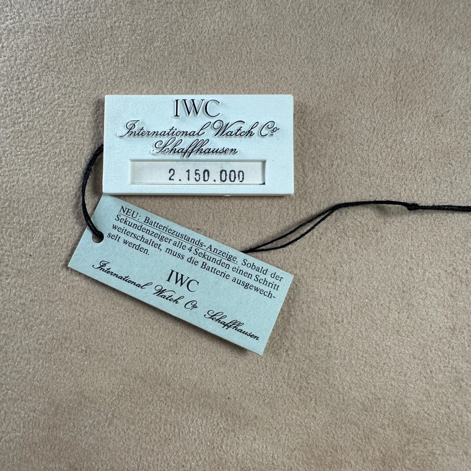 Documenti per orologio IWC: Garanzia, libretto e targhetta. - Immagine 4 di 4