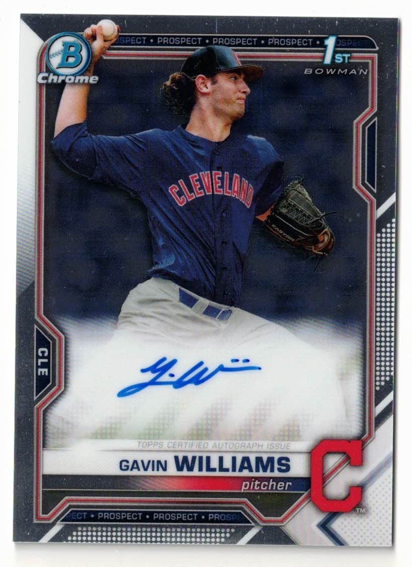 GAVIN WILLIAMS - 2021 Bowman Chrome Draft Pick Rookie Autograph #CDA-GW