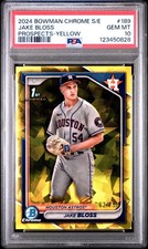 2024 Bowman Chrome Sapphire Jake Bloss #BCP-189 Yellow /75 PSA 10