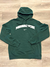 Nike Michigan State Spartans Green Pullover Hoodie Sweatshirt Men's Size M