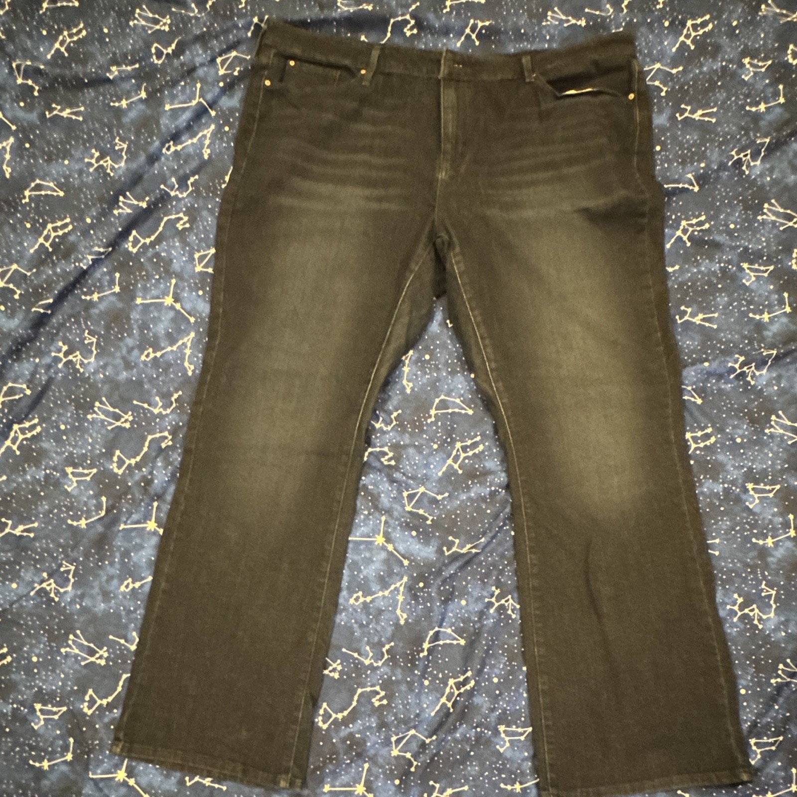 Levi's Women's Black Bootcut Jeans Size 14 Mid Rise Dark Wash Stretch 5-Pocket