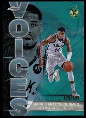 Giannis Antetokounmpo - 2025-26 Topps Chrome Voices Aqua Refractor /199 #VS-2