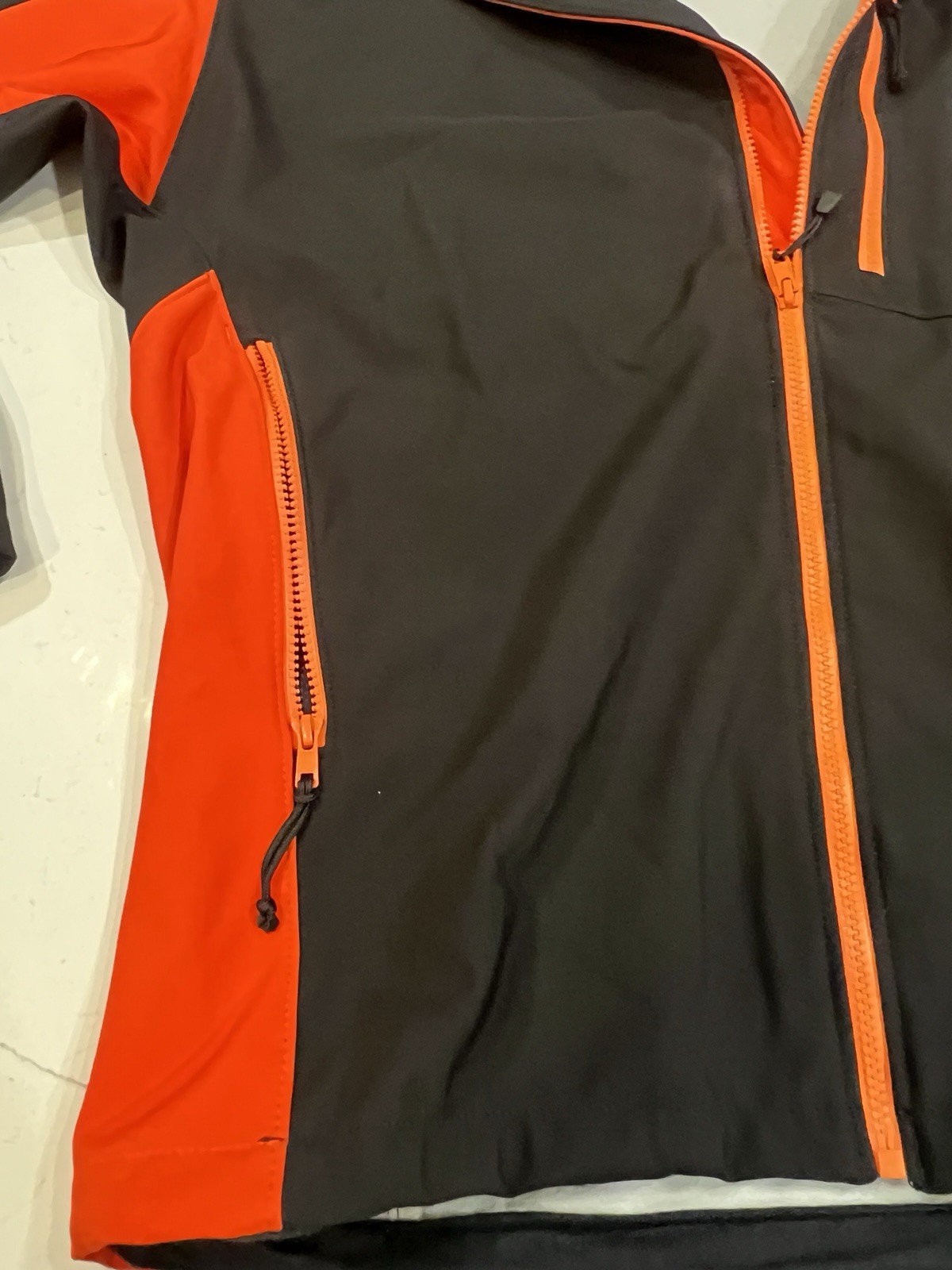 DeLong Athletic Softshell Jacket Large Black Oran… - image 4