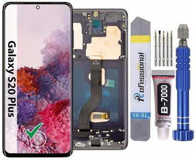 Original OLED HD Display Für Samsung Galaxy S20 Plus G985 Fingerprint + Rahmen