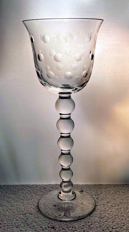 St Louis Crystal BUBBLES Clear Water Goblet 8.75" High ~ NEW WITH LABEL