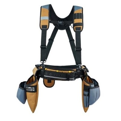  Carpenter Tool Belt with Suspenders Pro Framer Suspension Tool Rig for Khaki