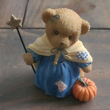Cherished Teddies Avon Exclusive Bear Figurine Pumpkin Star Wand 2006