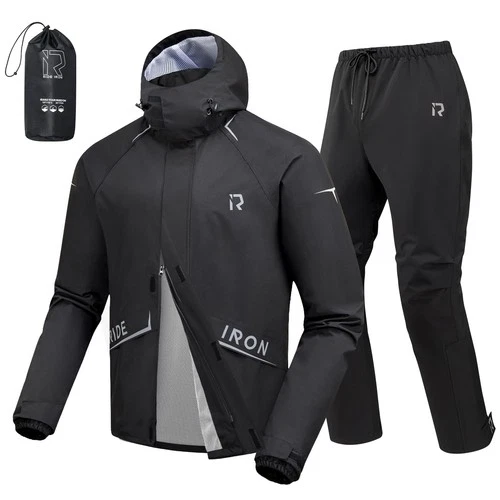 RIDEIRON Motorcycle Rain Gear for Men & Women, Waterproof Rain Suit video thumbnail