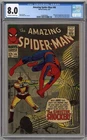 AMAZING SPIDER-MAN #46 CGC 8.0 OFF-WHITE TO WHITE PAGES MARVEL COMICS 1967