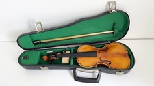 Antique Vtg Violin w/ Bow Rosin extras  Case West Germany Needs to be Restrung